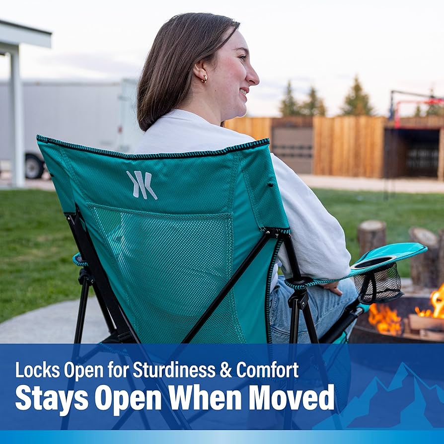 Amazon.com : Kijaro Foldable Camping Chair, Vik Black